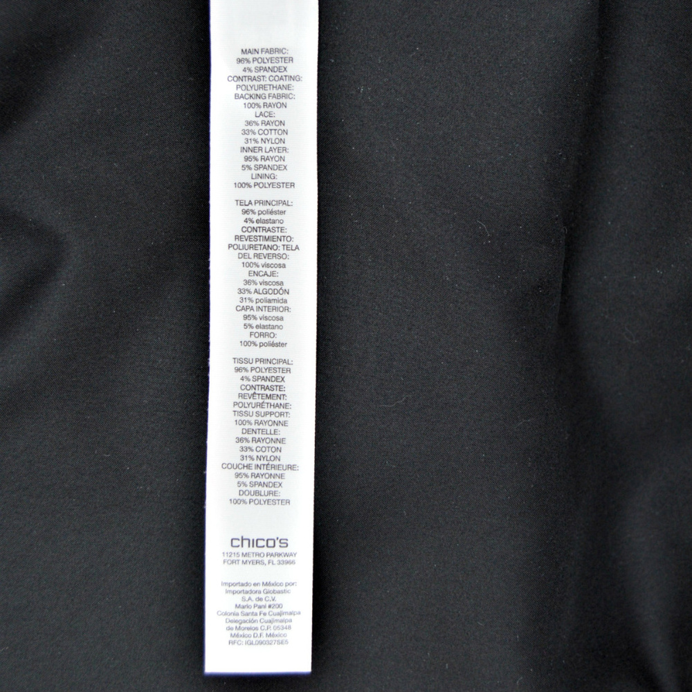 Chico’s Pieced Ponte Lace-Mix Faux Leather Jacket - Picture 7 of 7